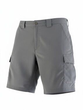 COLUMBIA Grey Cargo Hiking Shorts Lightweight Outdoor Golf GRT mens 34